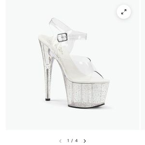 Pleaser Adore 708MG Platform Heels Ankle Strap Sandal